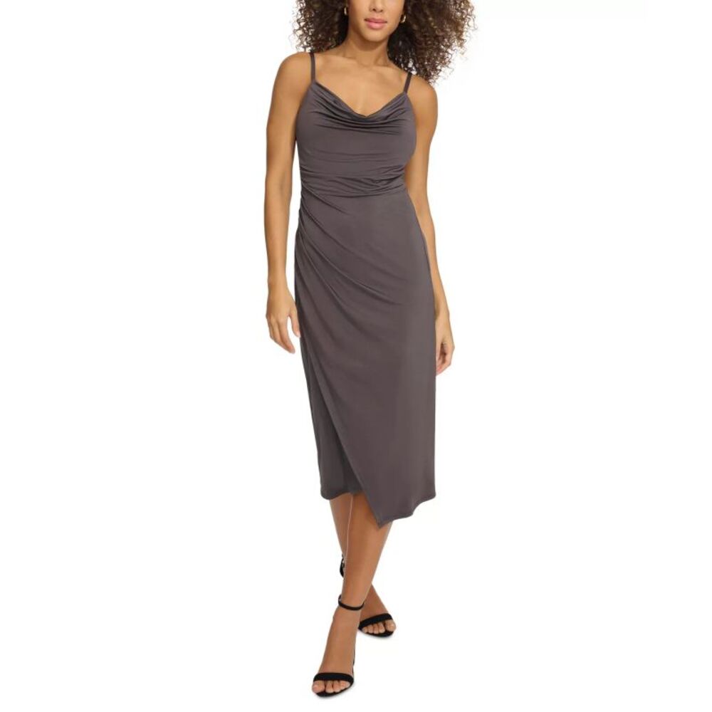 Elegant Gray Sleeveless Dress